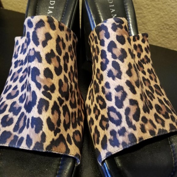 Womens Andiamo Leopard Sandal High Heel Shoe Size 10 Leopard Print Sandal - Picture 2 of 8